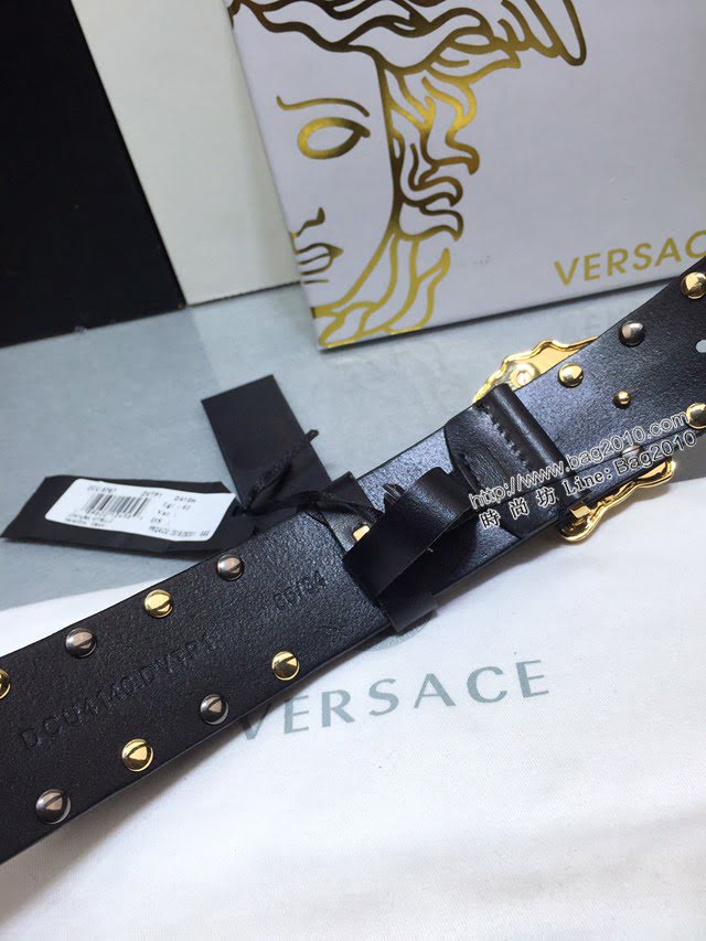 VERSVE男士皮帶 範思哲高端時尚皮帶 範思哲Versace美杜莎頭像裝飾  jjp1292